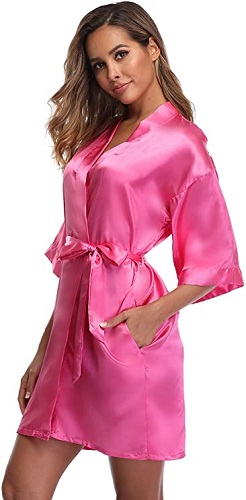 Sexy Bright Pink Victoria's Secret Angel Robe