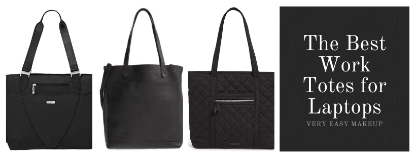 the best work totes for laptops and the best work totes with pockets for travel by Very Easy Makeup