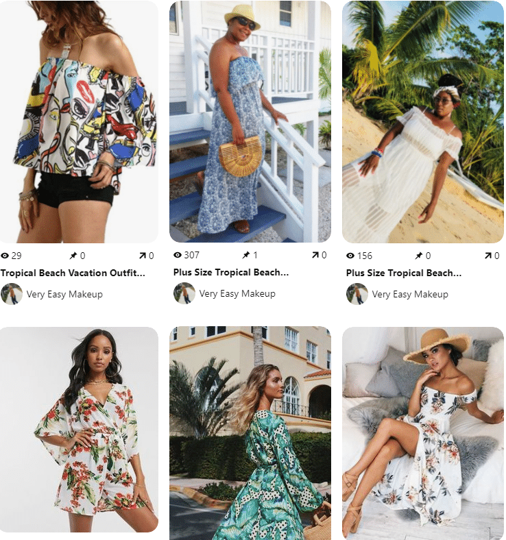 tropical beach dresses and tropical beach outfit ideas for honeymoon or for caribbean and cruise vacation outfit ideas by Very Easy Makeup on Pinterest