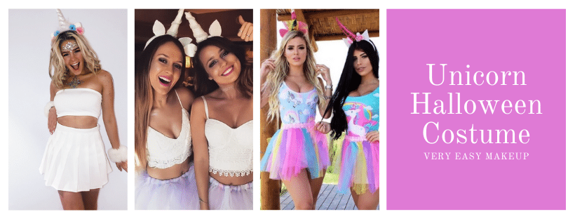 unicorn sexy Halloween costume idea for college students and easy DIY costume by Very Easy Makeup