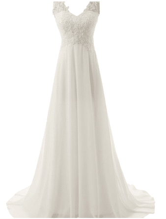 wedding dress with lace and a-line in ivory for Fleur Delacour Yule Ball dress online for sale