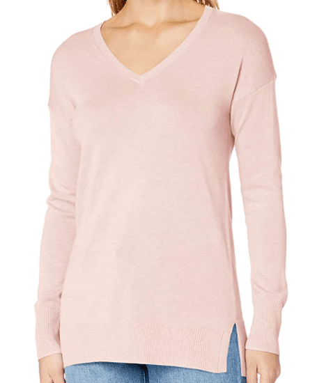 women's v neck light pink sweater for fall Stitch Fix casual weekend outfits