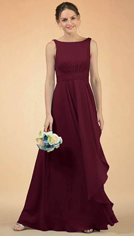 Alicepub bridesmaid dress in burgundy