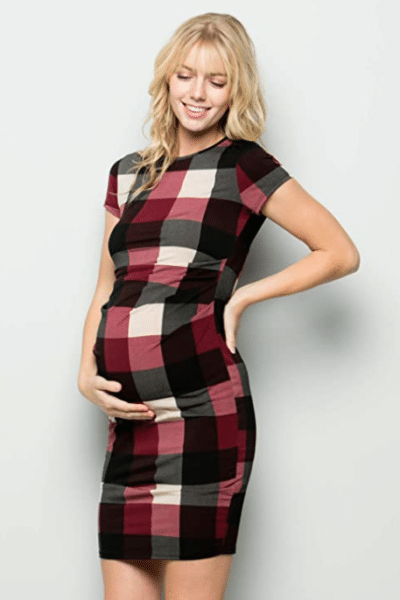 Maternity dresses with cap sleeves for fall.