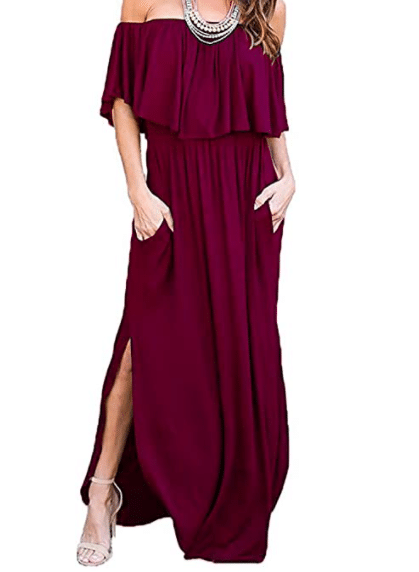 Classy Red Maternity Dress for Thanksgiving or Christmas