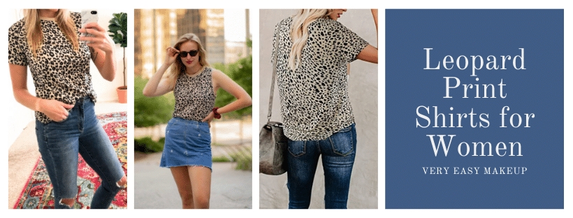 the best leopard print tops on Amazon by Very Easy Makeup