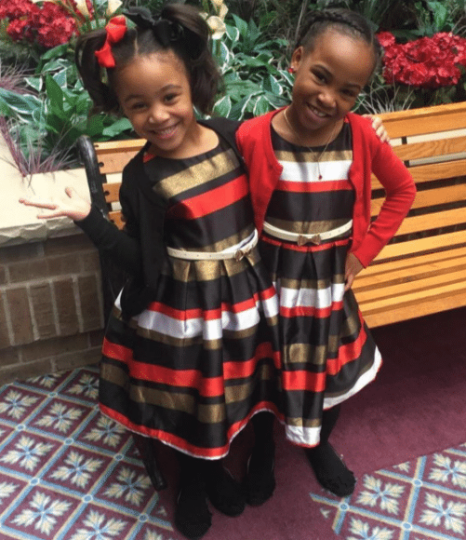 Matching Christmas Fancy Dresses for Sisters