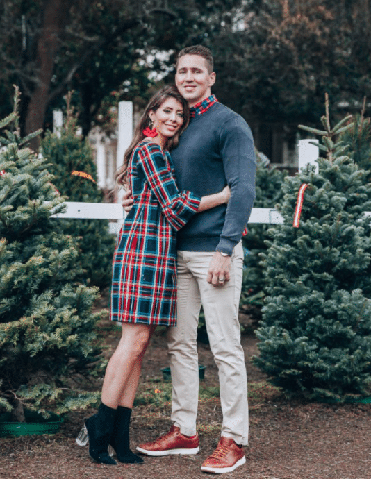 Christmas outfit with plaid dress and booties for 2021 for Christmas outfits for couples