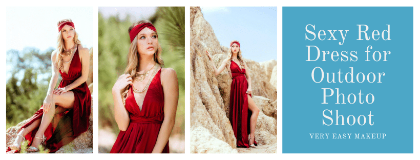 Sexy Red Dress for Outdoor Photo Shoot