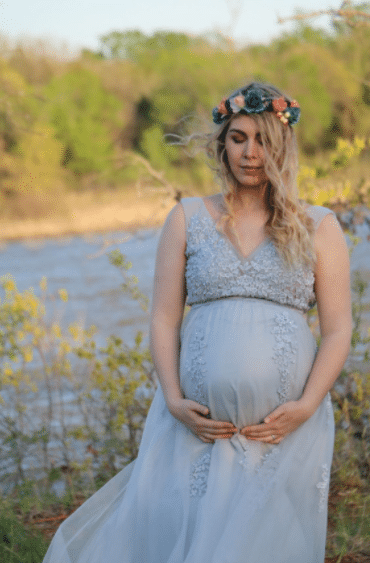 Blue or White Lace Boho Maternity Dress for Weddings and Photshoots