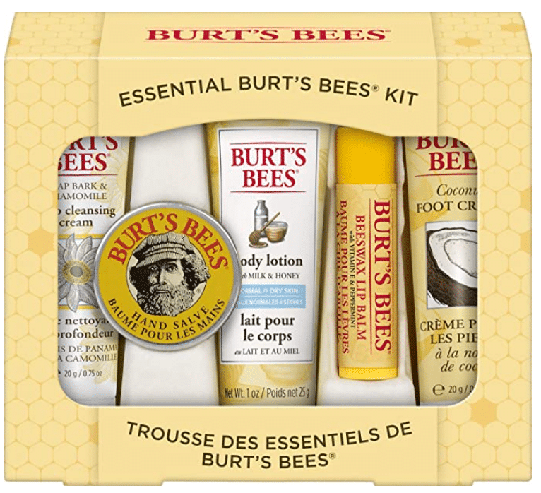 Burt's Bees Christmas Gift Set with Lip Balm, Cuticle Cream, and Lotion