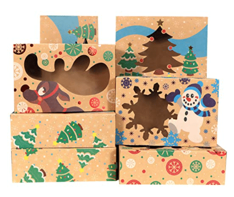 Christmas Gift Boxes for Holiday Pastries, Cookies, and Cupcakes