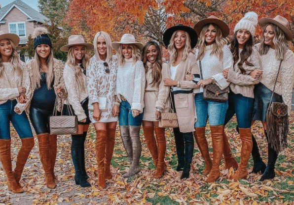 Sexy Thigh High Boots and Jeans Outfits for Fall