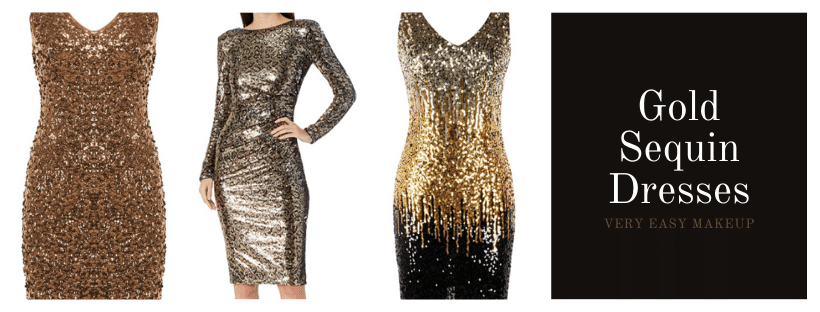 Gold Sequin Dresses on Amazon