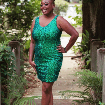 Green Sequin Iconic Party Dress