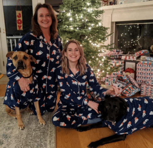 Matching PJs for Women and Dogs for Christmas