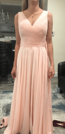 Mother of the Bride Long Blush Pink Dress on Amazon