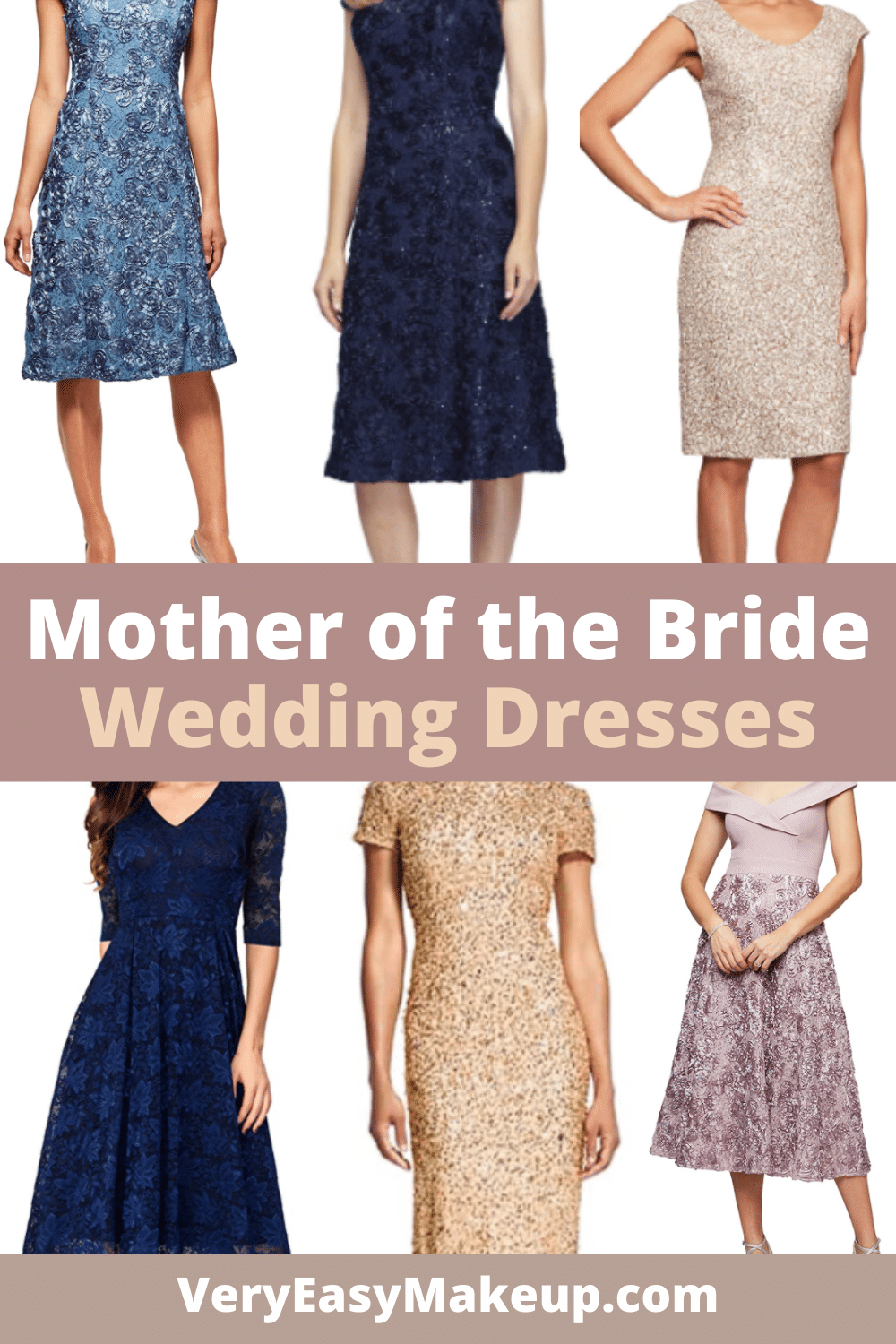 Mother of the Bride Wedding Dresses in Tea Length, Maxi Length, and with Jackets