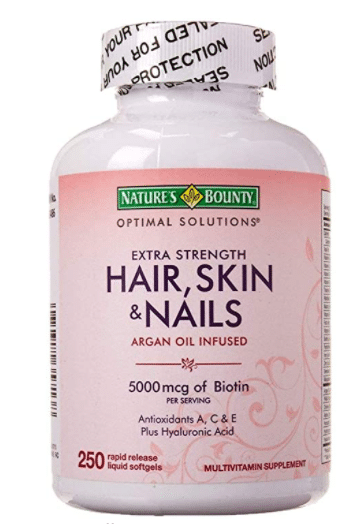 Nature's Bounty Hair Skin and Nails Vitamins with 5000 mcg of Biotin