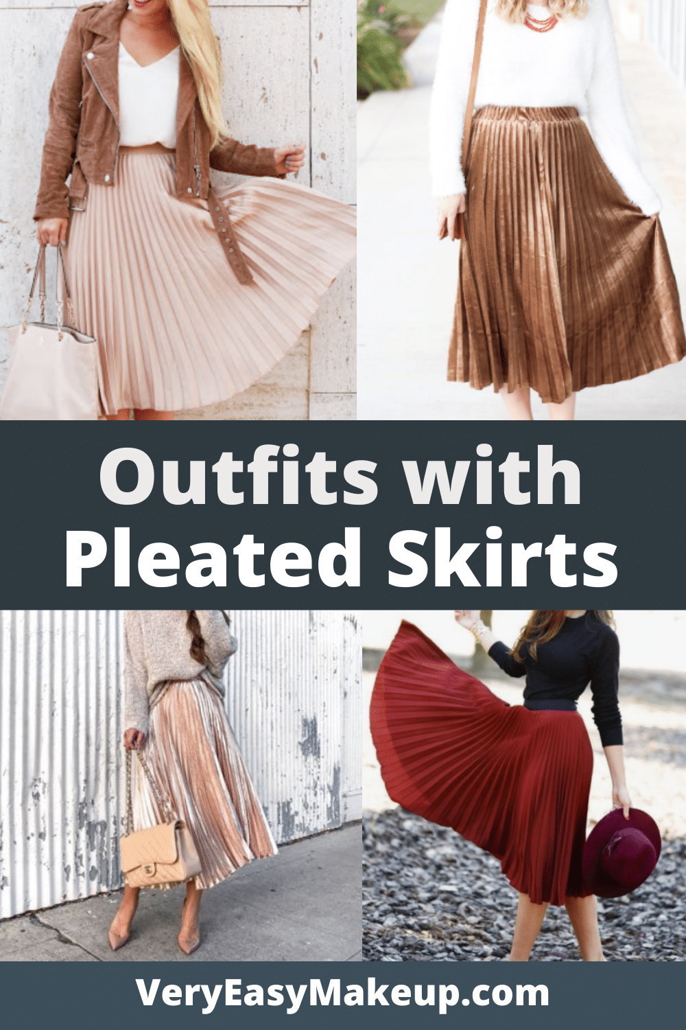 Outfit Ideas with Pleated Skirts by Very Easy Makeup