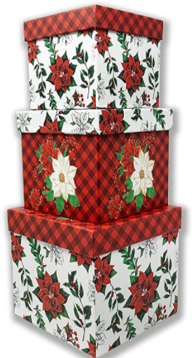 Red and White Christmas Gift Boxes on Amazon