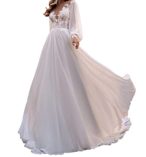 17 Elegant Boho Wedding Dresses with Sleeves (Under 500)