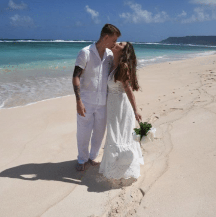 casual, long, maxi beach wedding dress in white