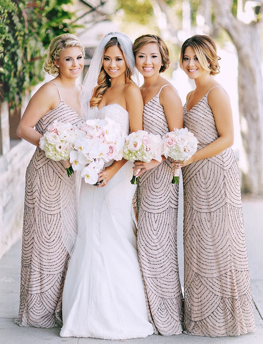 Gold art deco outlet bridesmaid dresses