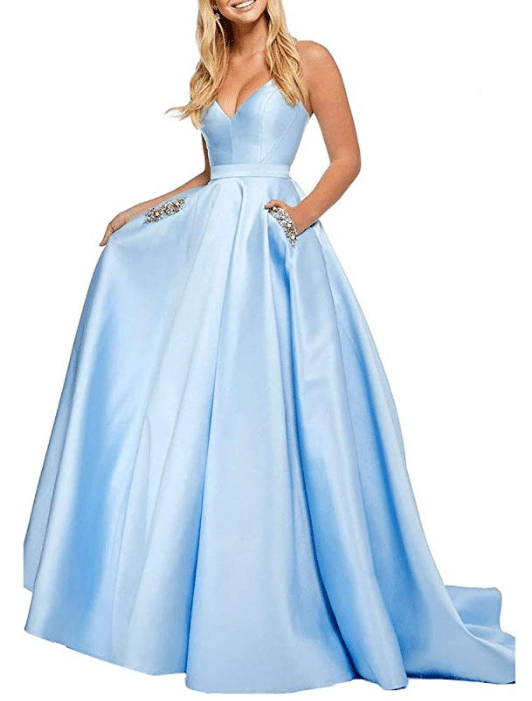 Ball Gown Prom Dress with Pockets Under $50 Online