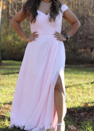 Light Pink Maid of Honor Dress