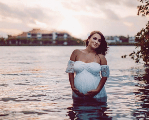 Boho Lace Maternity Photo Shoot Dress