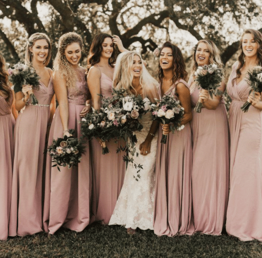 Dusty Rose Bridesmaid Dresses Inspiration