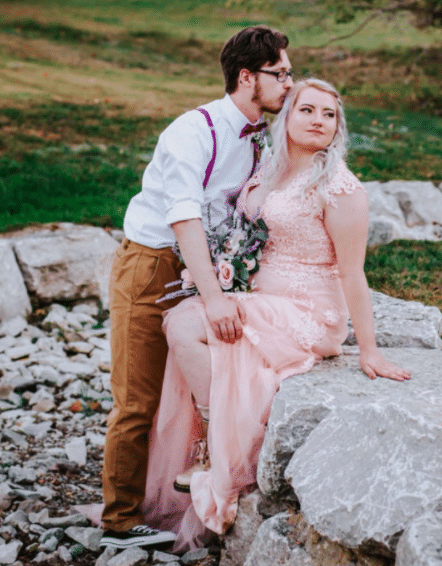 Light Pink Vintage Wedding Dress Under $100