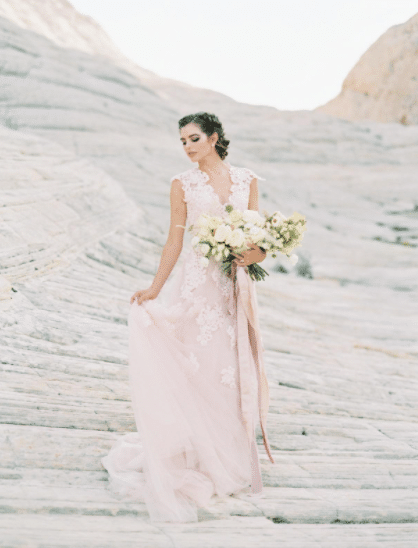 Light Pink Vintage Wedding Dress