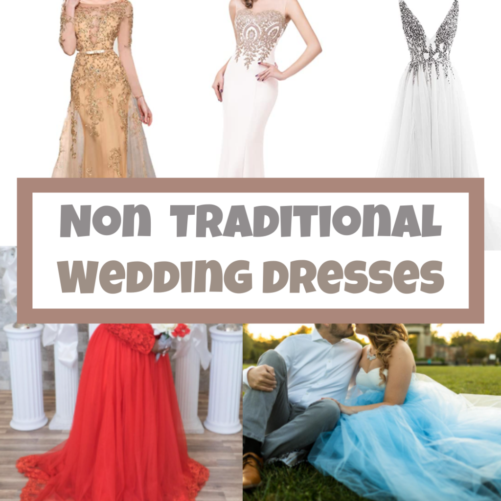 Non Traditional Wedding Dresses Online That Are Colorful