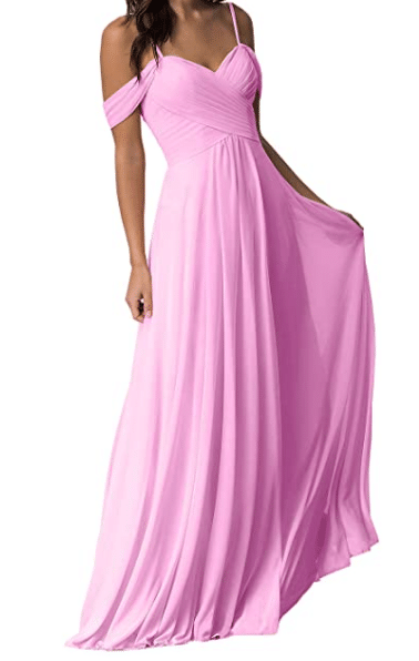 Pink Bridesmaid Dress Under $100 with A-Line