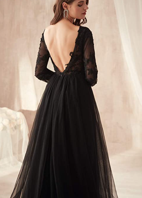 Sexy Black Gothic Wedding Dress