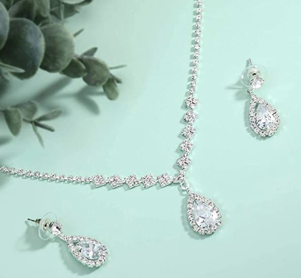 Unicra bride cheap rhinestone crystal wedding jewelry set