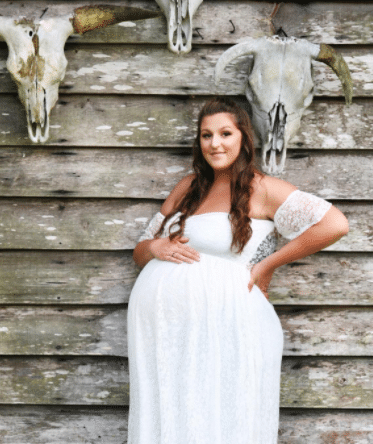 White Lace Boho Maternity Photoshoot Dress
