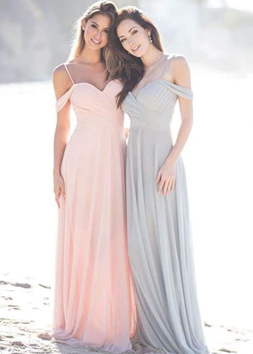 light pink maid of honor dress under $100 online