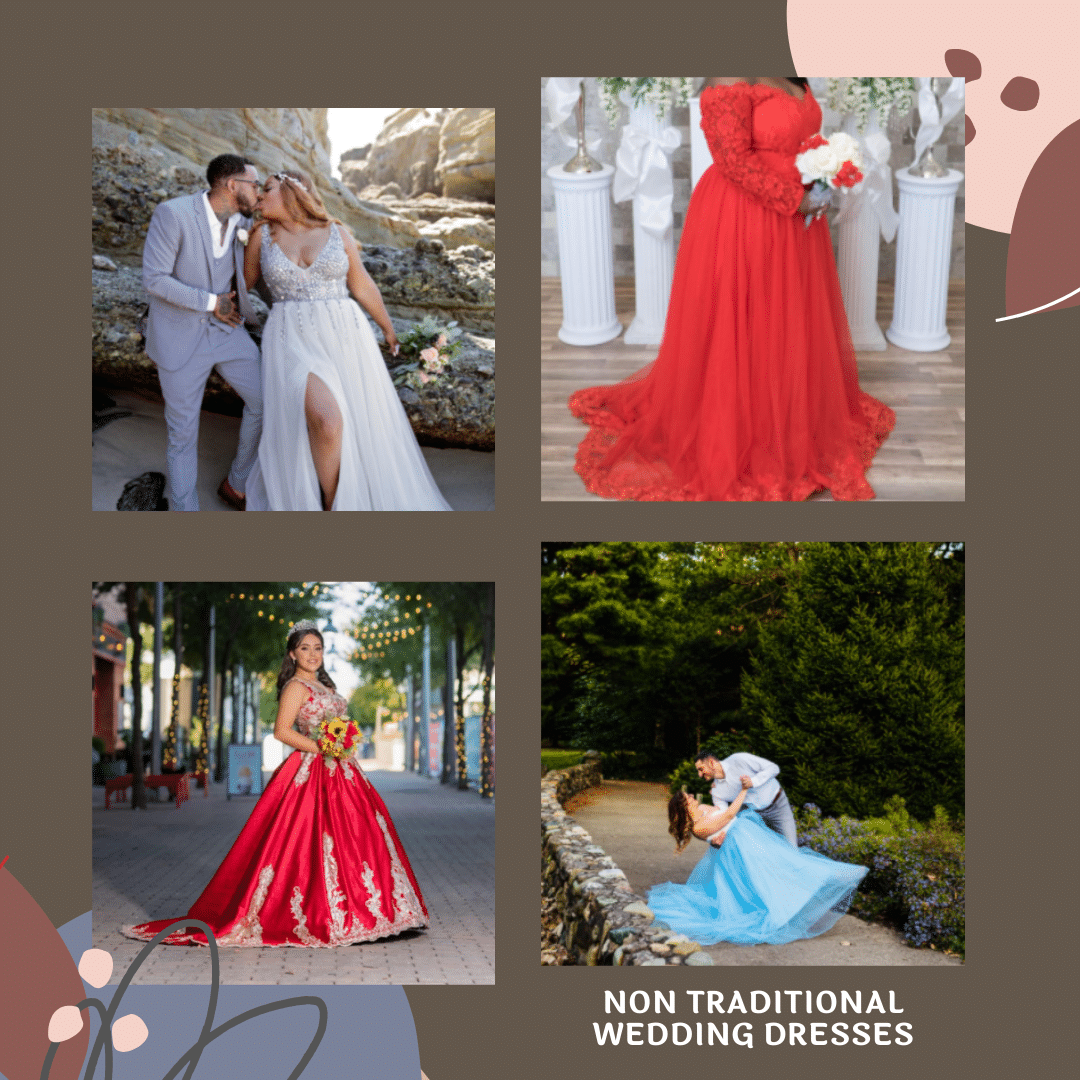 non traditional wedding dresses online by Very Easy Makeup