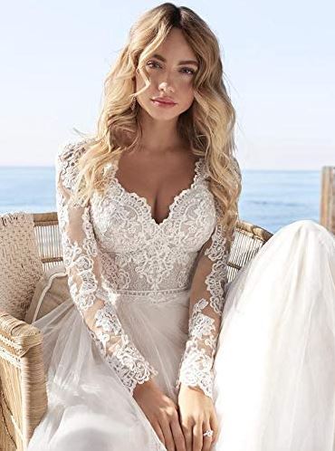 sexy boho bridal wedding dress