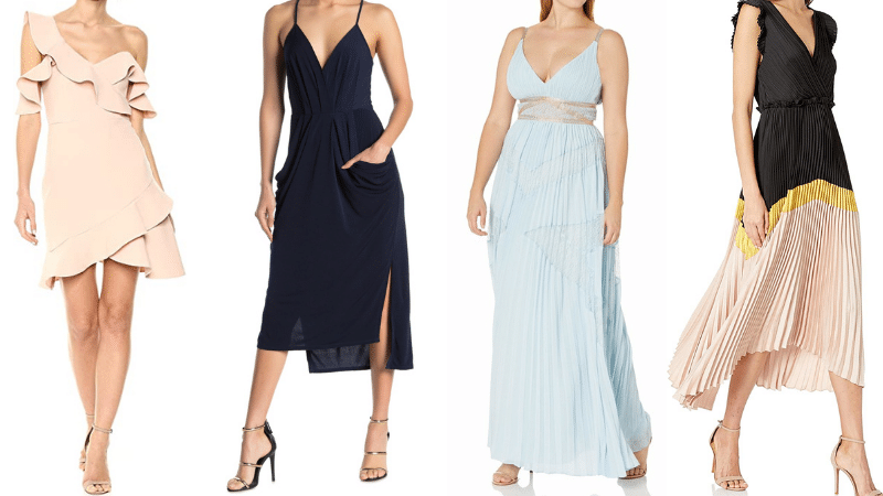 BCBG wedding guest dresses for spring, summer, and fall online by Very Easy Makeup