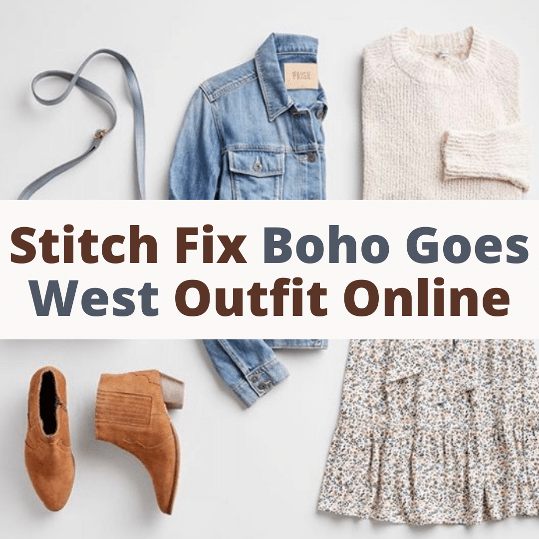 Stitch Fix Boho Goes West Outfit Online and Boho Goes West Skirt by Very Easy Makeup