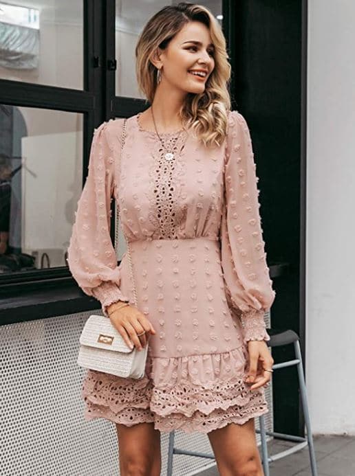 cute and feminine light pink dress for spring 2021