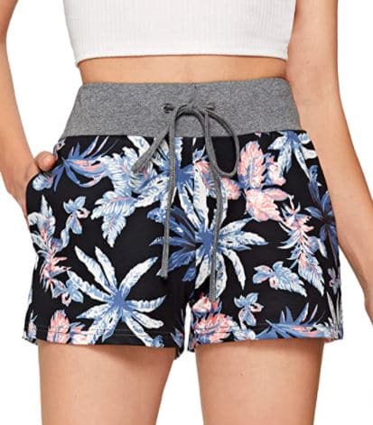 Floral Print Drawstring Shorts on Amazon