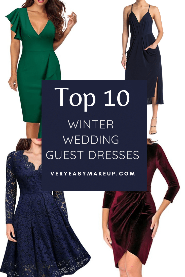 the best winter wedding guest dresses online by Very Easy Makeup
