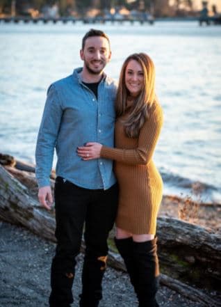 Turtleneck Sweater Dress from Amazon on Girl and Fiance for Engagement Photo Idea