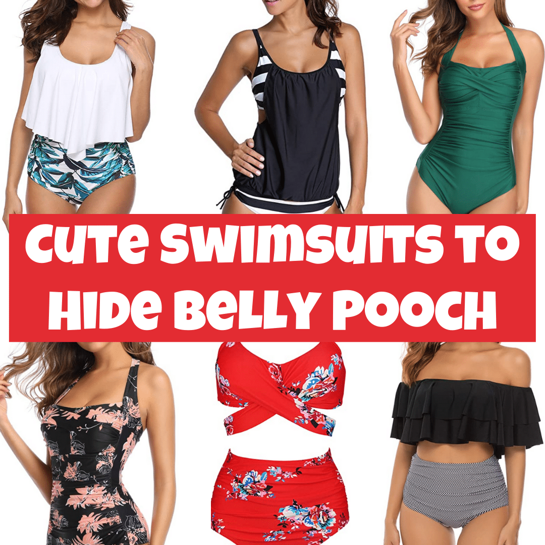 cute swimsuits to hide belly pooch on Amazon and swimsuits to hide tummy and belly fat by Very Easy Makeup
