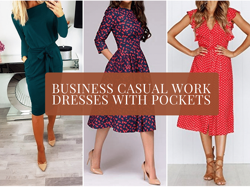 The Best Business Casual Work Dresses with Pockets for Women